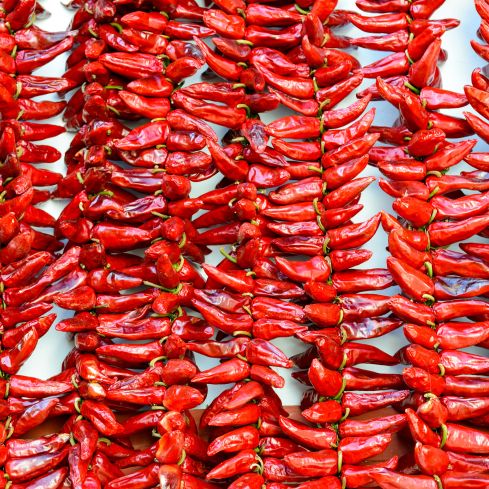 The Espelette chilli festival, last weekend in October!