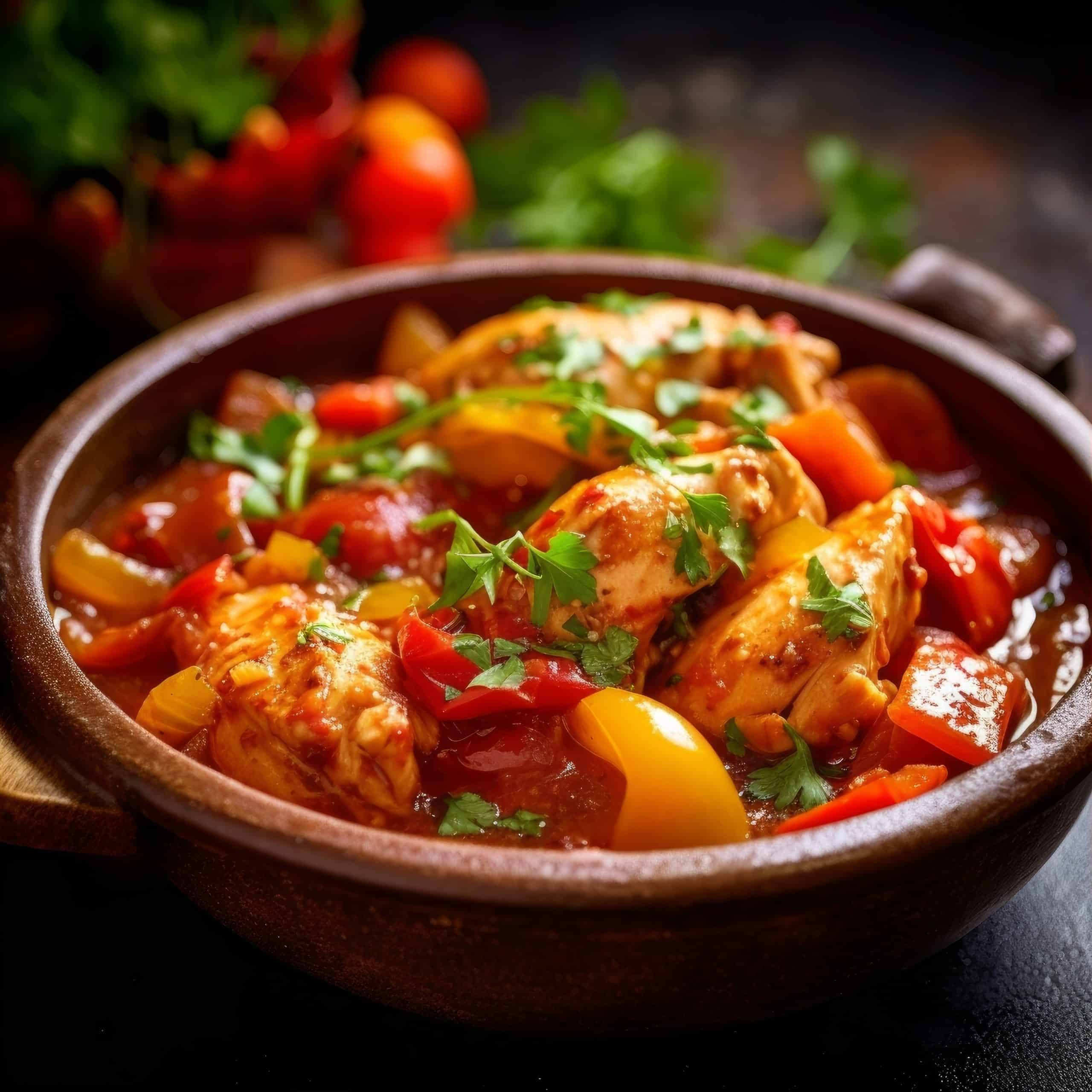 chicken basquaise dish