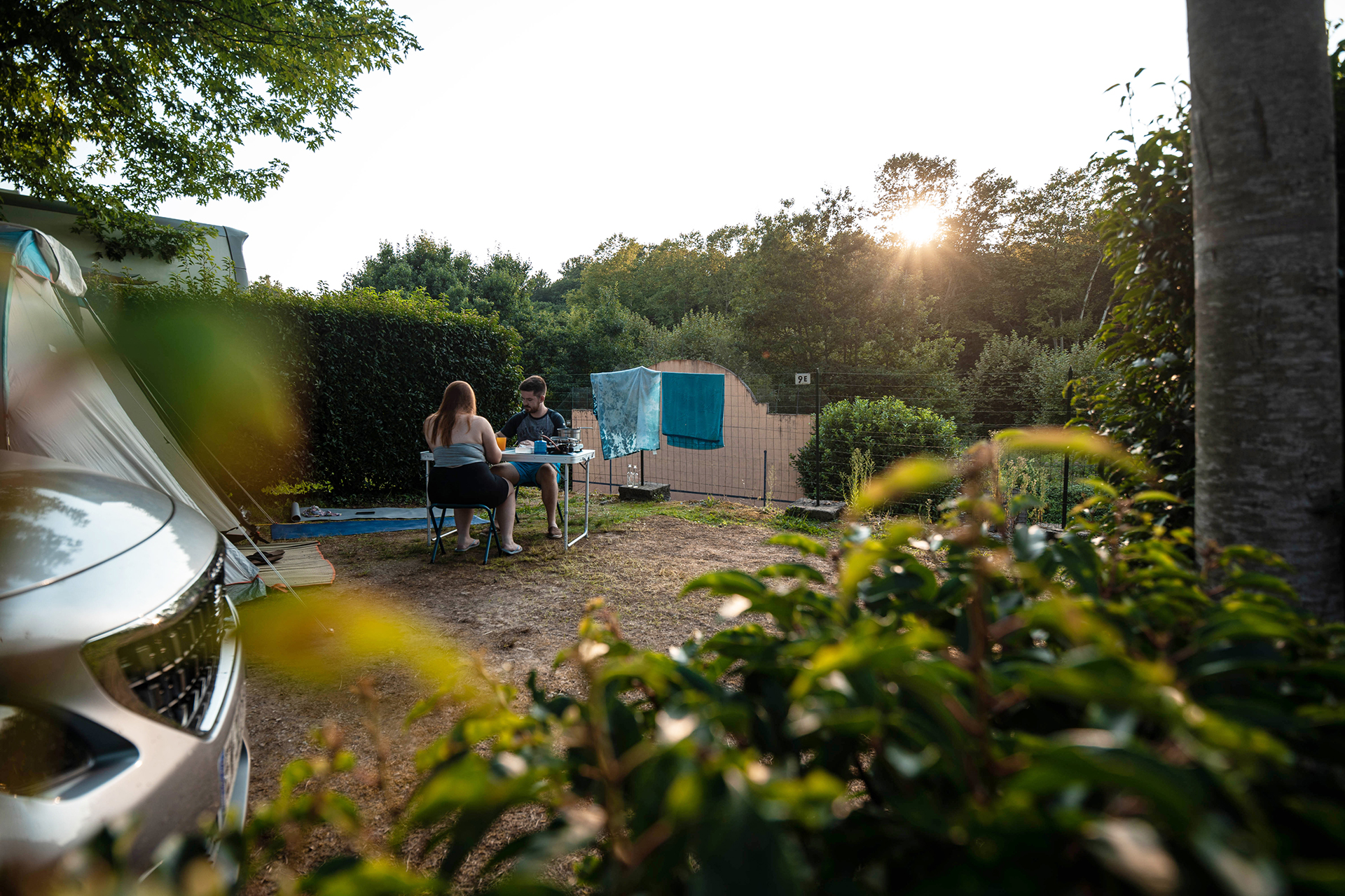 camping biper gorri in the basque country the pitches