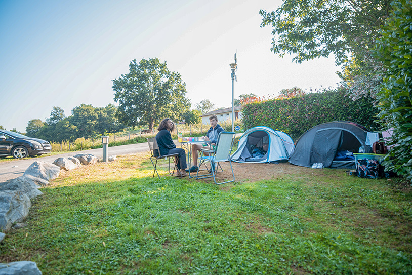 camping pitch in the basque country