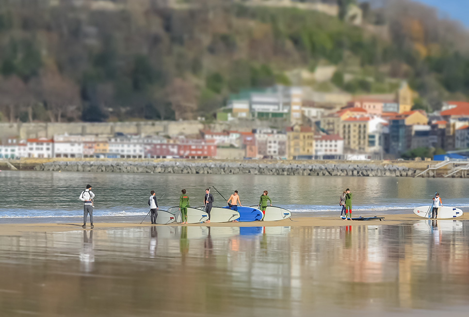 Wassersport Strand von Zurriola
